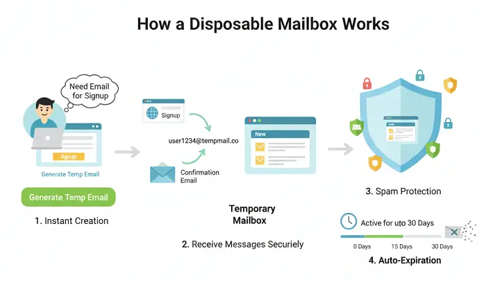 how disposable mailbox works explained visually